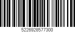 Código de barras (EAN, GTIN, SKU, ISBN): '5226928577300'