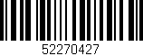 Código de barras (EAN, GTIN, SKU, ISBN): '52270427'