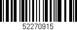 Código de barras (EAN, GTIN, SKU, ISBN): '52270915'