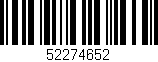 Código de barras (EAN, GTIN, SKU, ISBN): '52274652'