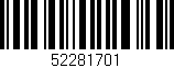 Código de barras (EAN, GTIN, SKU, ISBN): '52281701'
