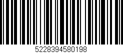 Código de barras (EAN, GTIN, SKU, ISBN): '5228394580198'