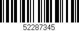 Código de barras (EAN, GTIN, SKU, ISBN): '52287345'