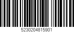 Código de barras (EAN, GTIN, SKU, ISBN): '5230204815901'