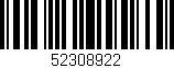 Código de barras (EAN, GTIN, SKU, ISBN): '52308922'