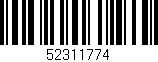 Código de barras (EAN, GTIN, SKU, ISBN): '52311774'