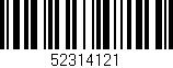 Código de barras (EAN, GTIN, SKU, ISBN): '52314121'