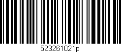 Código de barras (EAN, GTIN, SKU, ISBN): '523261021p'