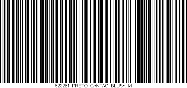 Código de barras (EAN, GTIN, SKU, ISBN): '523261_PRETO_CANTAO_BLUSA_M'