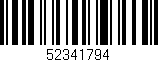 Código de barras (EAN, GTIN, SKU, ISBN): '52341794'