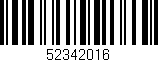 Código de barras (EAN, GTIN, SKU, ISBN): '52342016'