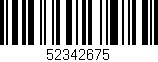 Código de barras (EAN, GTIN, SKU, ISBN): '52342675'