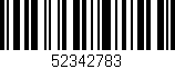 Código de barras (EAN, GTIN, SKU, ISBN): '52342783'