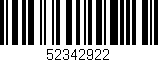 Código de barras (EAN, GTIN, SKU, ISBN): '52342922'