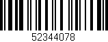 Código de barras (EAN, GTIN, SKU, ISBN): '52344078'