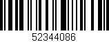 Código de barras (EAN, GTIN, SKU, ISBN): '52344086'