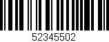 Código de barras (EAN, GTIN, SKU, ISBN): '52345502'
