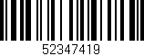 Código de barras (EAN, GTIN, SKU, ISBN): '52347419'