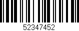 Código de barras (EAN, GTIN, SKU, ISBN): '52347452'