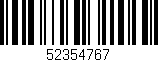 Código de barras (EAN, GTIN, SKU, ISBN): '52354767'