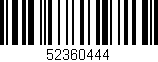 Código de barras (EAN, GTIN, SKU, ISBN): '52360444'