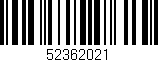 Código de barras (EAN, GTIN, SKU, ISBN): '52362021'