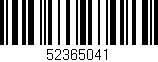 Código de barras (EAN, GTIN, SKU, ISBN): '52365041'