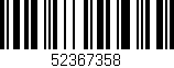 Código de barras (EAN, GTIN, SKU, ISBN): '52367358'