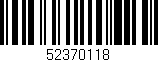 Código de barras (EAN, GTIN, SKU, ISBN): '52370118'