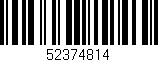 Código de barras (EAN, GTIN, SKU, ISBN): '52374814'