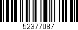 Código de barras (EAN, GTIN, SKU, ISBN): '52377087'