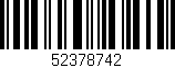 Código de barras (EAN, GTIN, SKU, ISBN): '52378742'