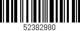 Código de barras (EAN, GTIN, SKU, ISBN): '52382980'