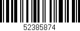 Código de barras (EAN, GTIN, SKU, ISBN): '52385874'