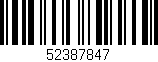 Código de barras (EAN, GTIN, SKU, ISBN): '52387847'