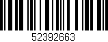 Código de barras (EAN, GTIN, SKU, ISBN): '52392663'