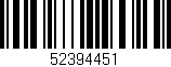 Código de barras (EAN, GTIN, SKU, ISBN): '52394451'