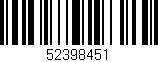 Código de barras (EAN, GTIN, SKU, ISBN): '52398451'