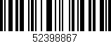 Código de barras (EAN, GTIN, SKU, ISBN): '52398867'