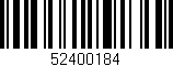 Código de barras (EAN, GTIN, SKU, ISBN): '52400184'