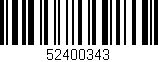 Código de barras (EAN, GTIN, SKU, ISBN): '52400343'