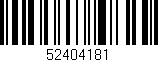Código de barras (EAN, GTIN, SKU, ISBN): '52404181'