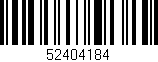 Código de barras (EAN, GTIN, SKU, ISBN): '52404184'