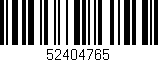 Código de barras (EAN, GTIN, SKU, ISBN): '52404765'