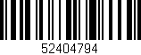 Código de barras (EAN, GTIN, SKU, ISBN): '52404794'