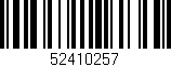 Código de barras (EAN, GTIN, SKU, ISBN): '52410257'