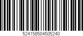 Código de barras (EAN, GTIN, SKU, ISBN): '524158504505240'