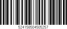 Código de barras (EAN, GTIN, SKU, ISBN): '524158504505257'