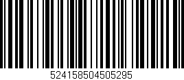 Código de barras (EAN, GTIN, SKU, ISBN): '524158504505295'