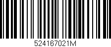 Código de barras (EAN, GTIN, SKU, ISBN): '524167021M'